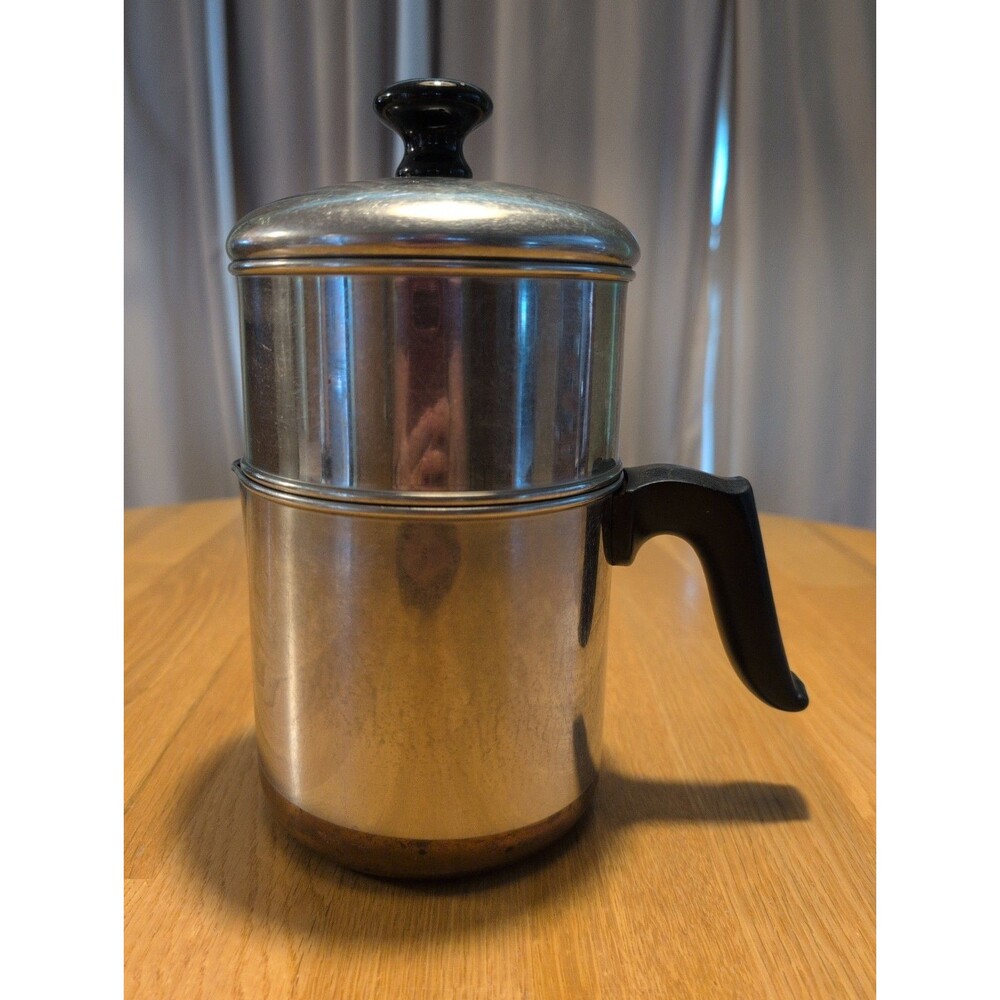 Vintage Revere Ware 4-Cup Drip-O-Lator Copper Bottom Coffee Maker (1946–1968)